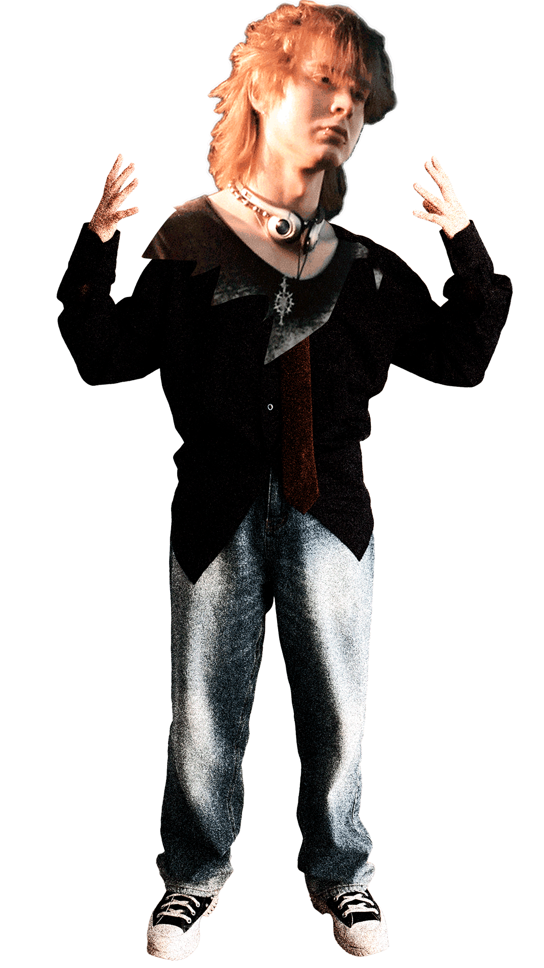 A PNG of Andy Chau's body with a model's face pasted on his head.