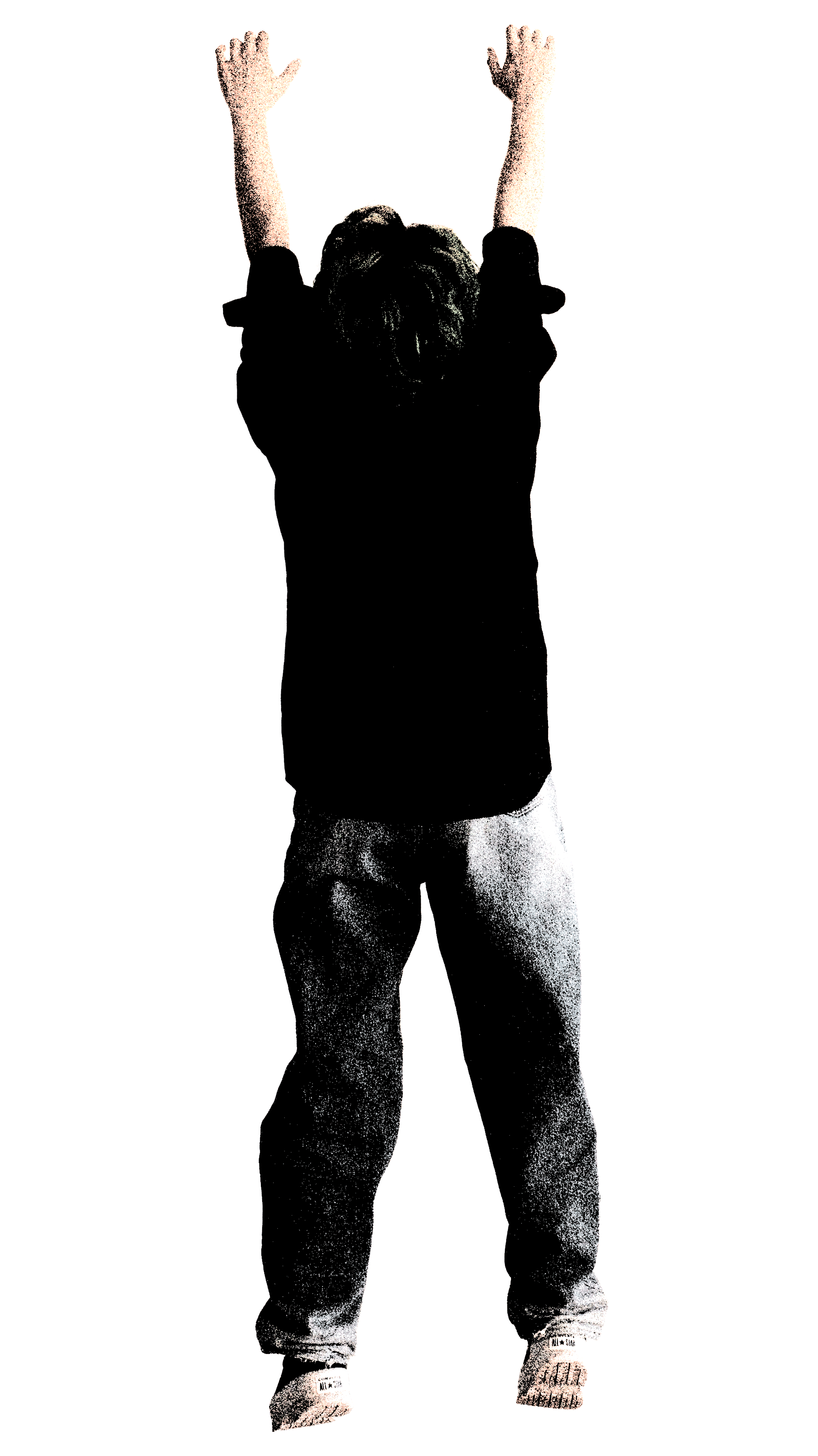 PNG of Andy hanging off of project